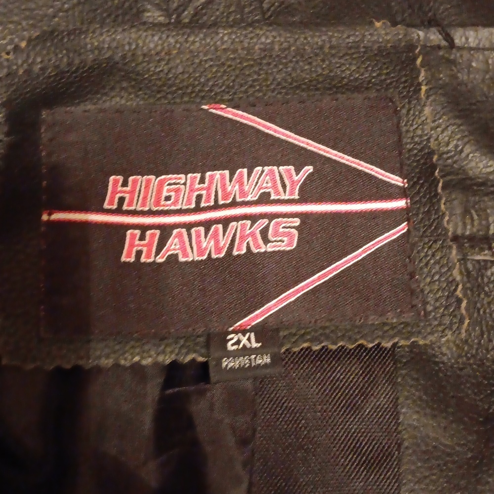 NWT HIGHWAY HAWKS CHAPS BLACK LEATHER - Picture 6 of 6